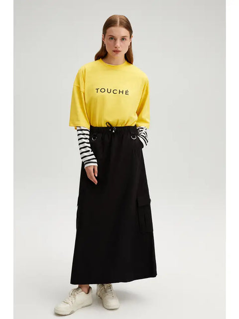 Elastic Waist Cargo By Touche Prive