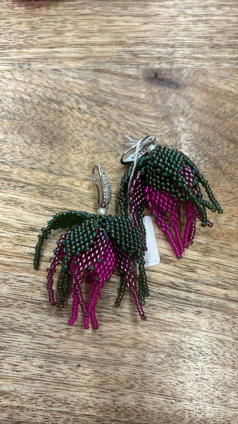 Aretes Artesanos Fuchsia