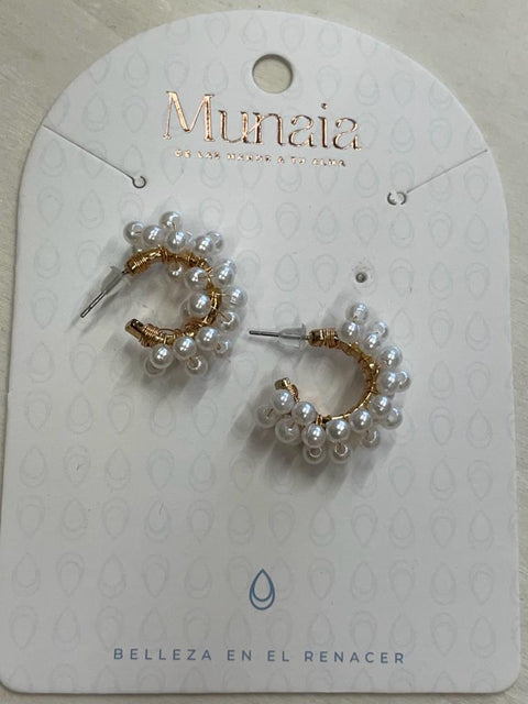 Argollas gema perla By Munaia