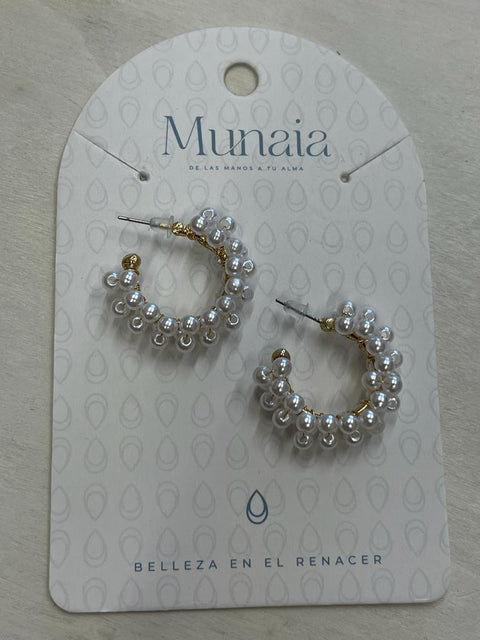 Argollas gema perla By Munaia
