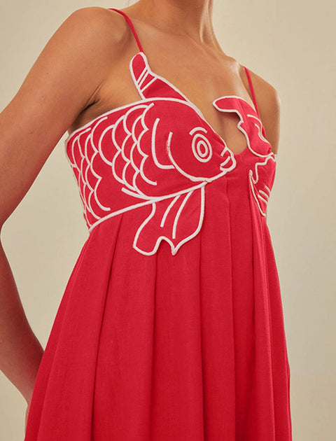 Bohemian Maxi Dress Red