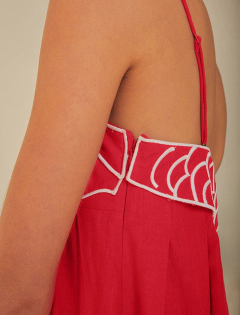 Bohemian Maxi Dress Red