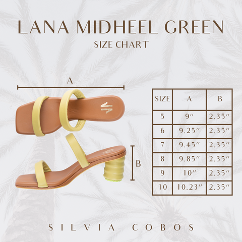 Silvia Cobos Lana Mid Heel  Green