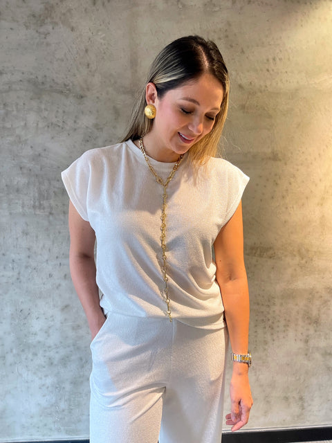 Pantalones Fiesta Blanco By Viviana Ramirez
