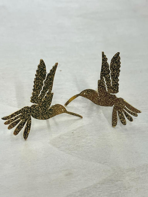 Topos colibri bronce bano de oro  By Munaia