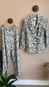 Touche Prive: Zebra Patterned Blazer Trousers Set