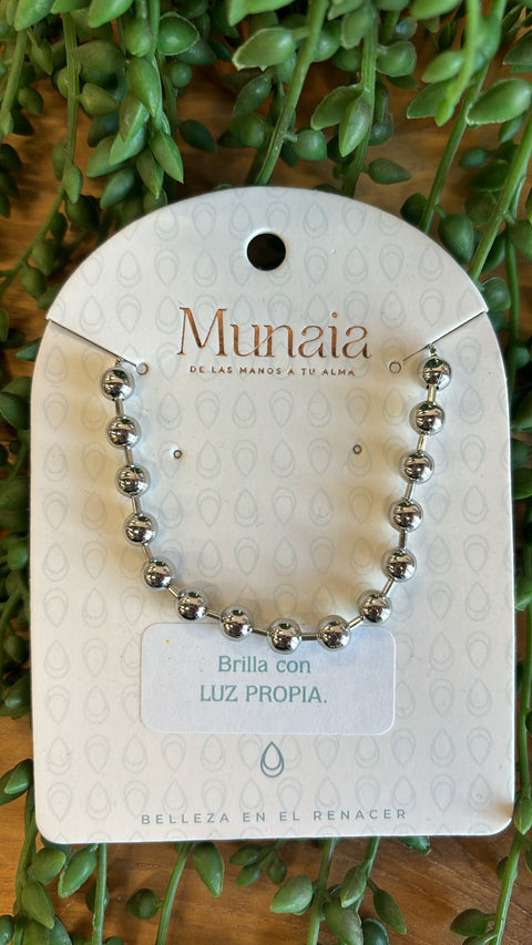 Pulsera Trend De Bolas (Small) Silver By Munaia