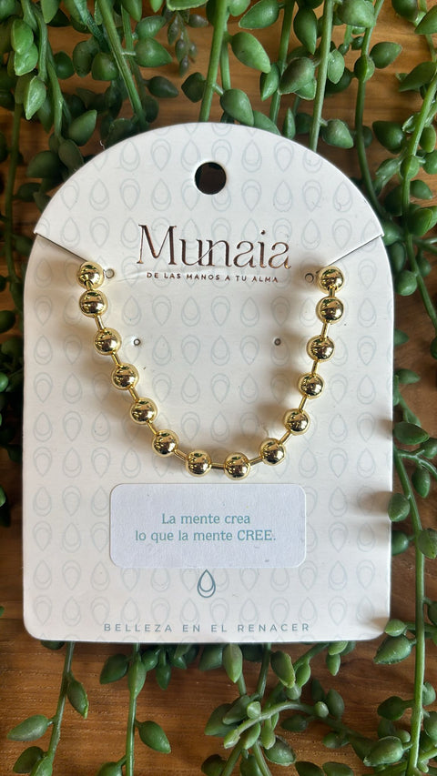 Pulsera Trend De Bolas (Small) Gold By Munaia