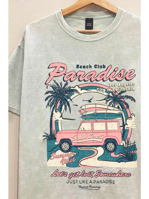 Paradise Vacation Mineral Tee By Sweet Claire