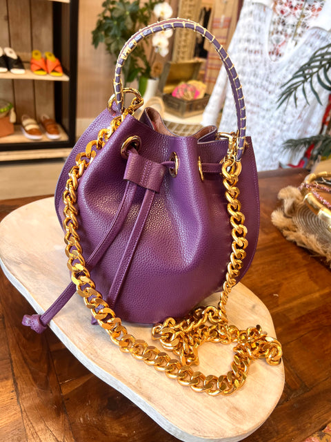 Silvia Cobos Isabel Leather Bag Purple
