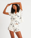 Chelsea Peers: Giraffe Print Button Up Organic Cotton Short Pijama Set