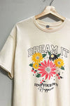 Sweet Claire: Dream It Spring Graphic Oversized Tee